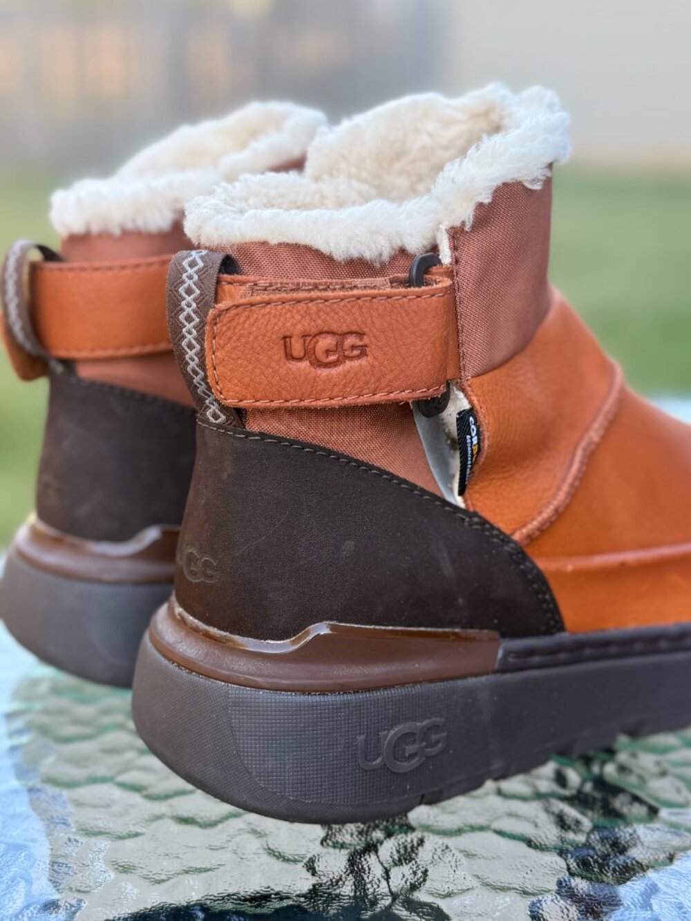 UGG City Mini Weather Mens 9 Chestnut Brown Boots Gorpcore Cozy Streetwear 4425
